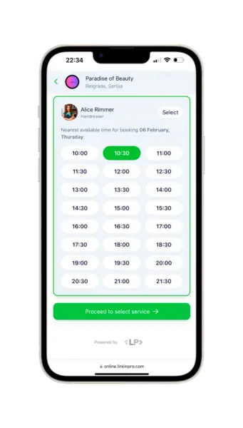 Izabrani profesionalac u aplikaciji za onlajn rezervacije LINKINPRO